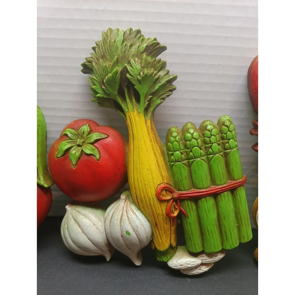 Vintage Homco 1975 Home Interior Wall Plaque Set Garden Vegetable Lobster